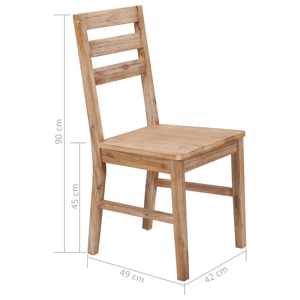 Eetkamerstoelen Massief Acaciahout 6