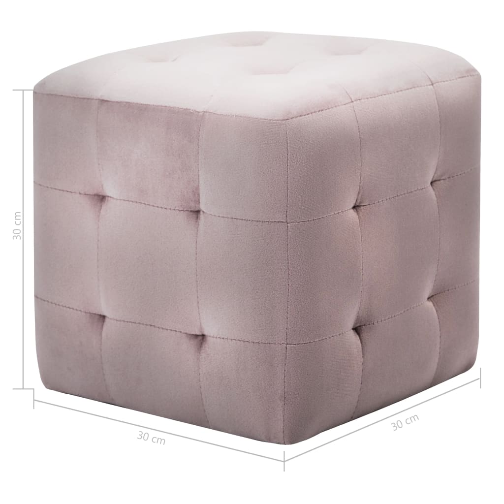 Nachtkastjes 30X30X30 Cm Fluweel Roze