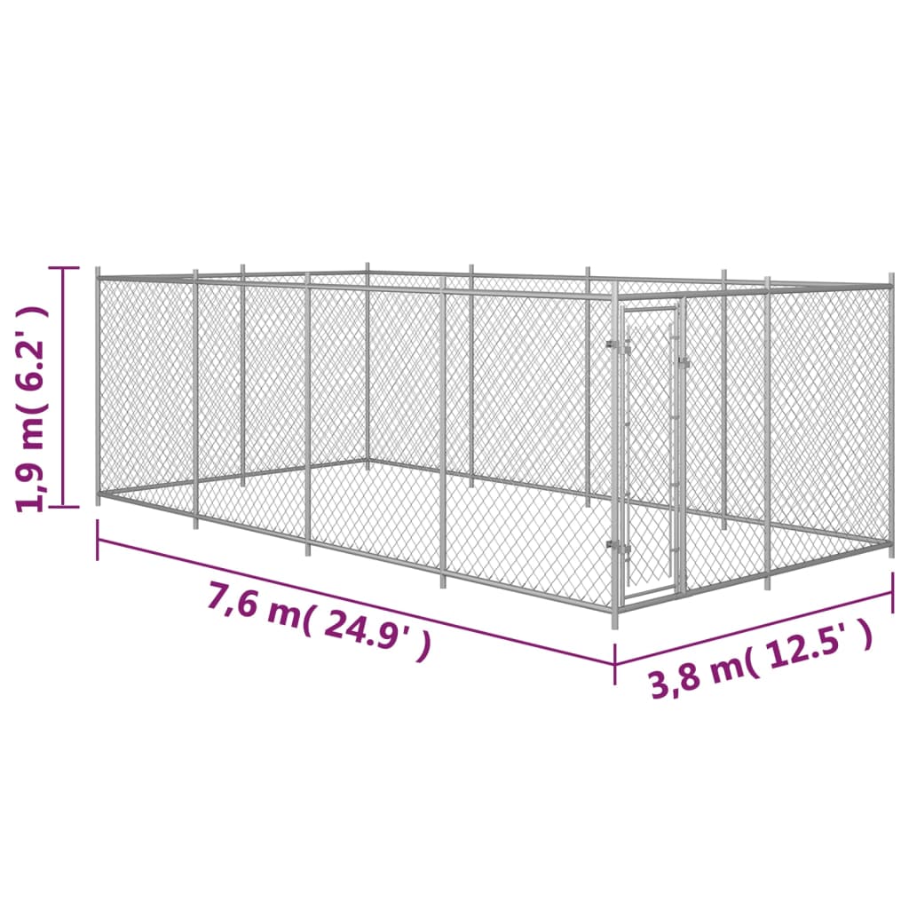 Hondenkennel Voor Buiten 8X4X2 M Nee