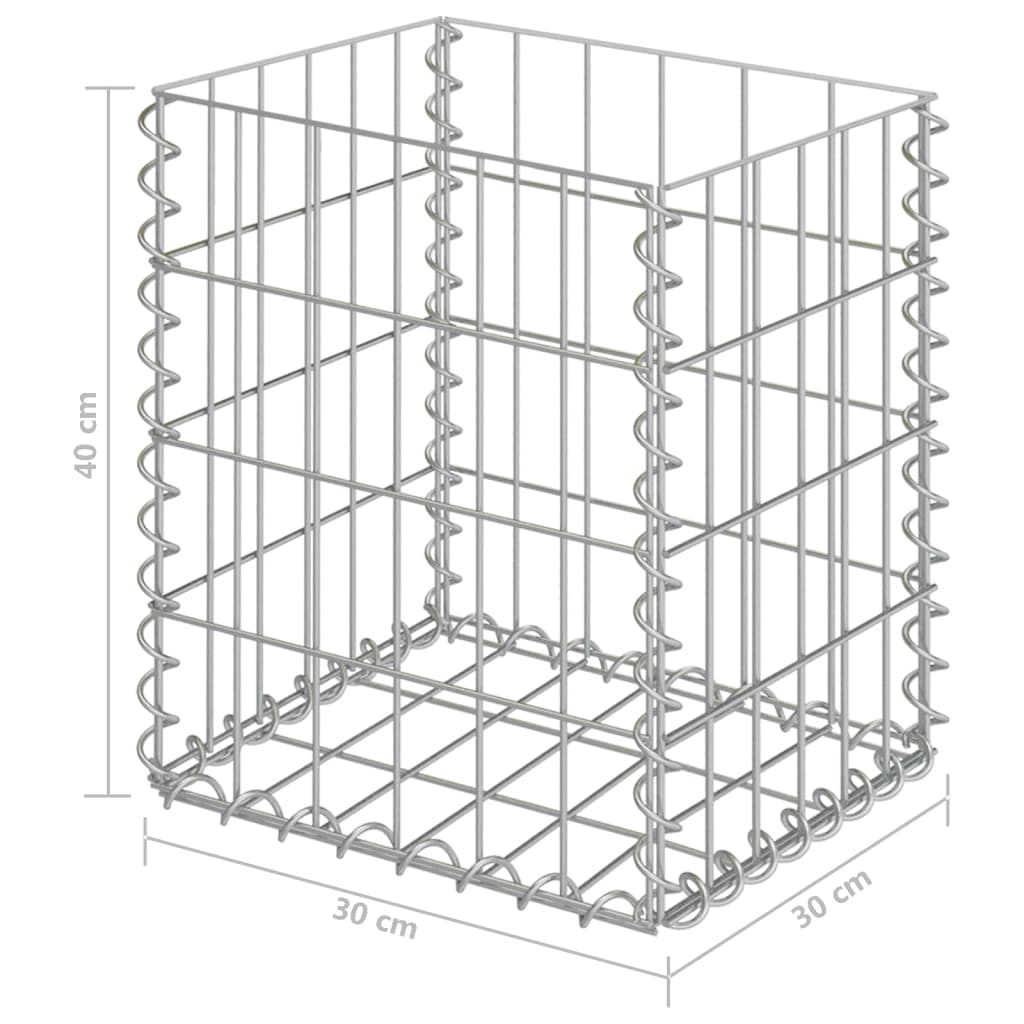 Schanskorven 2 St 30X30X40 Cm Gegalvaniseerd Staal