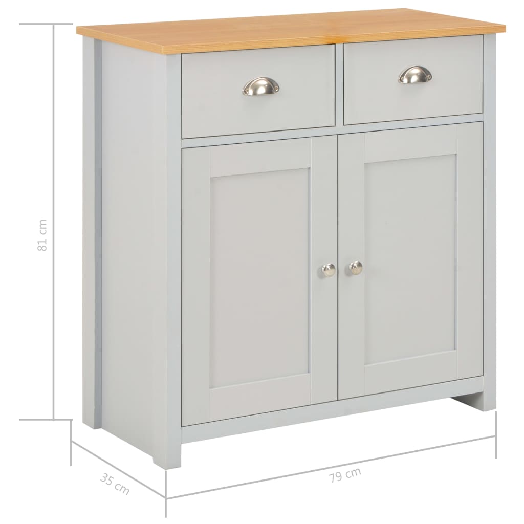 Dressoir Grijs 79 x 35 x 81 cm