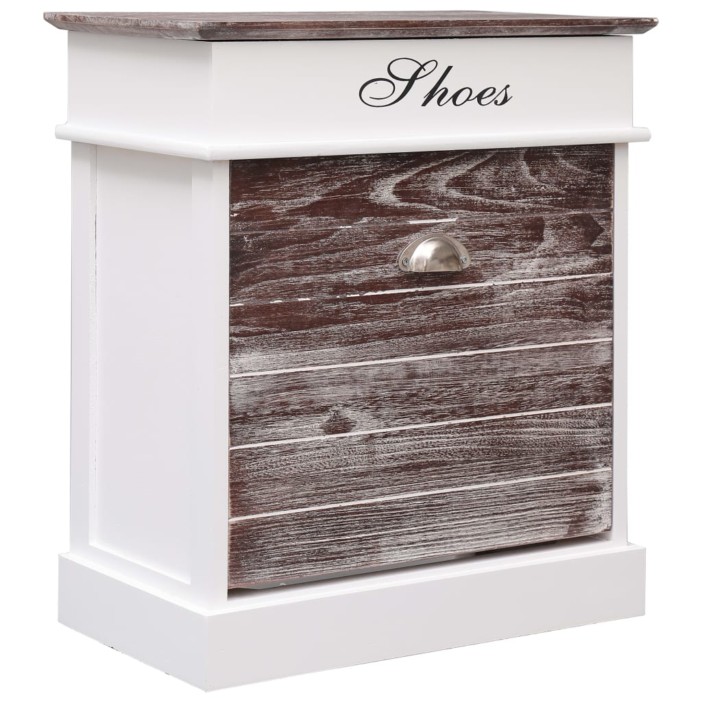 Schoenenkast 50X28X58 Cm Paulowniahout Grijs