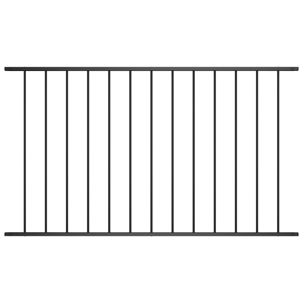 Hekpaneel 1,7X0,75 M Gepoedercoat Staal Zwart