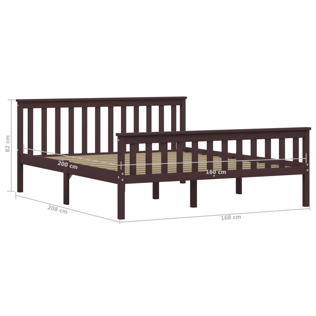 Bedframe Massief Grenenhout 160 x 200 cm