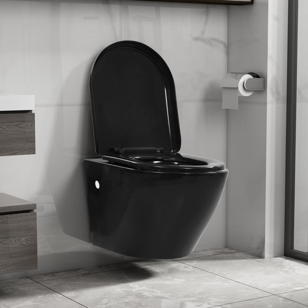 Hangend Toilet Randloos Keramiek Wit