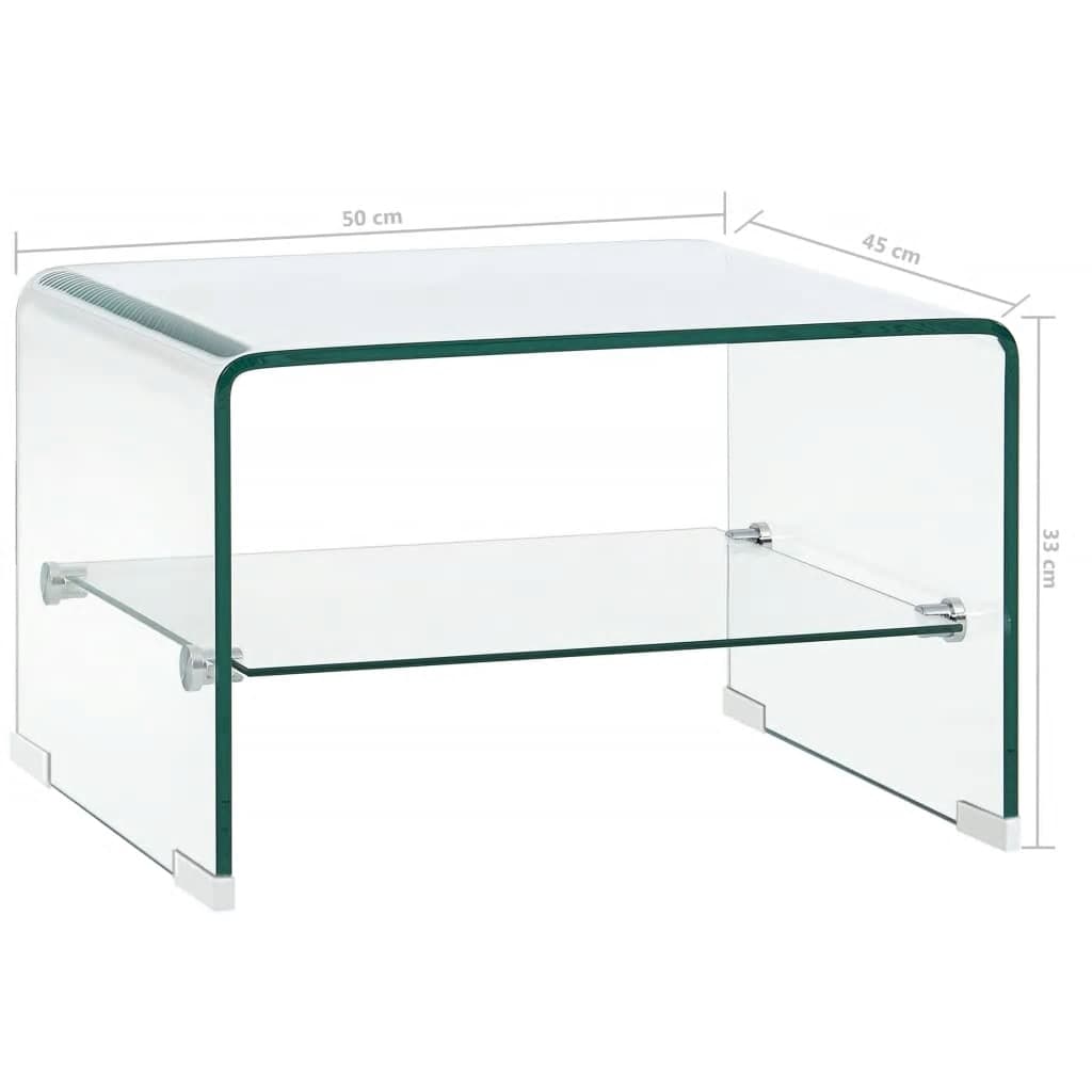 Salontafel Gehard Glas Transparant 50 x 45 x 33 cm