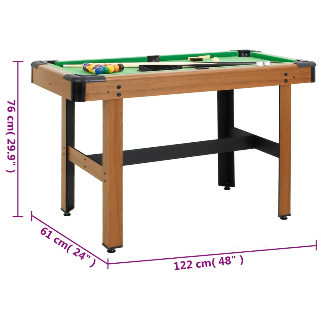 Biljarttafel 4 Feet 122X61X76 Cm Bruin