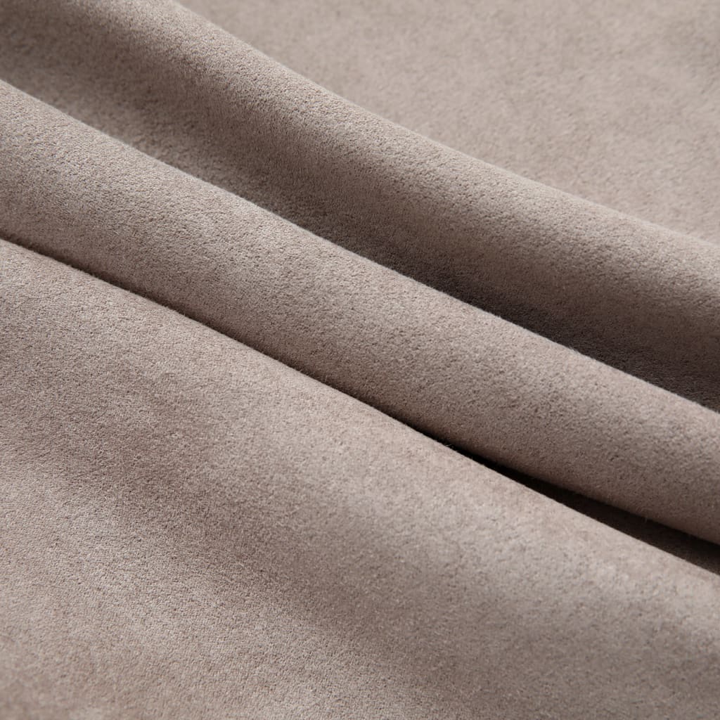 Gordijn Verduisterend Met Metalen Ringen 2 140 x 245 cm Taupe