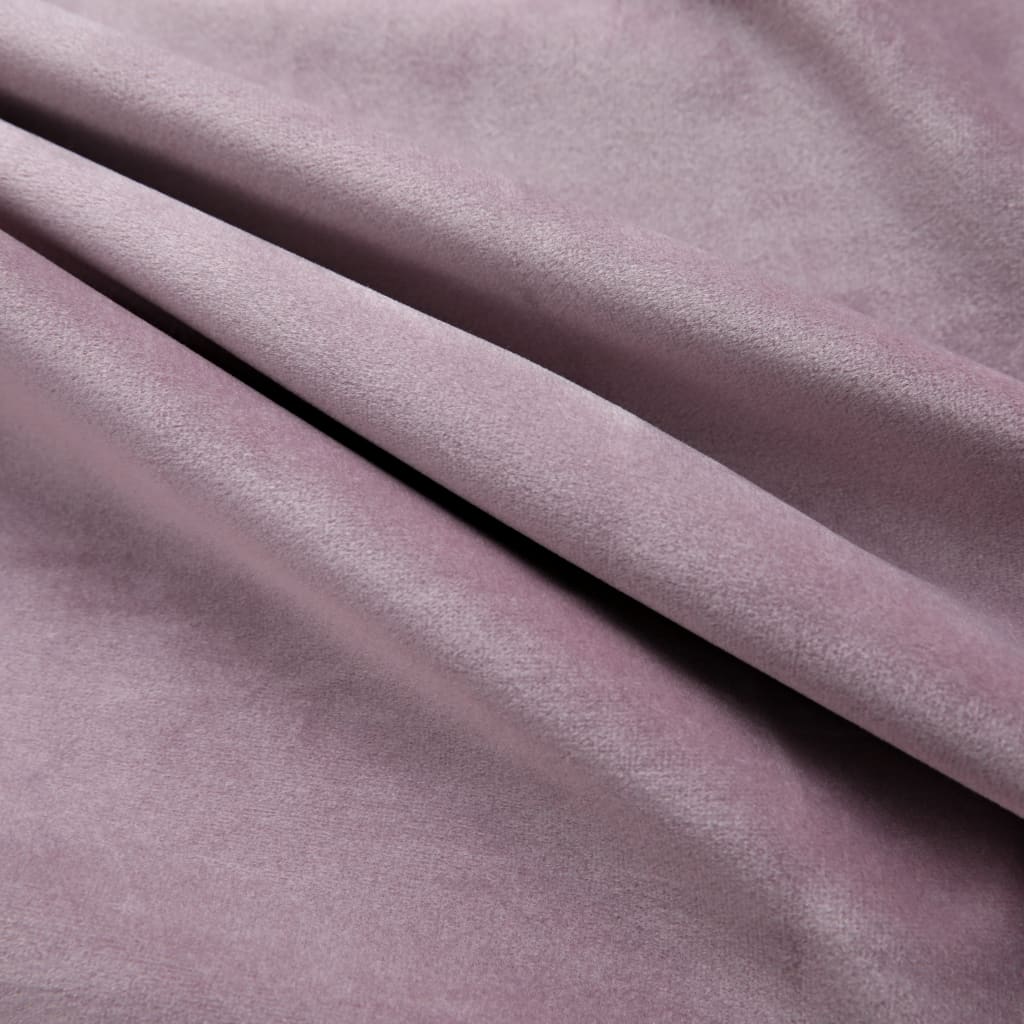 Gordijnen Verduisterend Met Ringen Fluweel Roze 140 x 225 cm Antiekroze