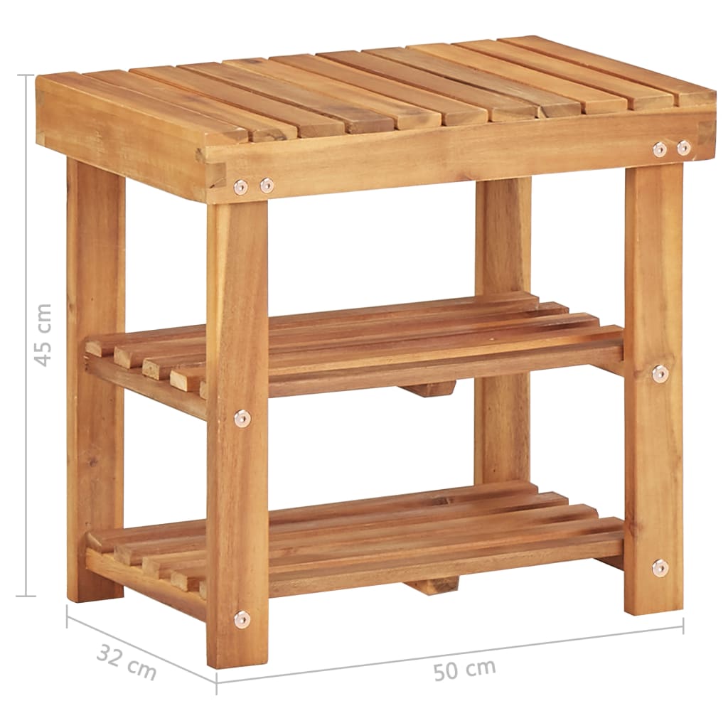 Schoenenrek 50X32X Massief Acaciahout 50 cm