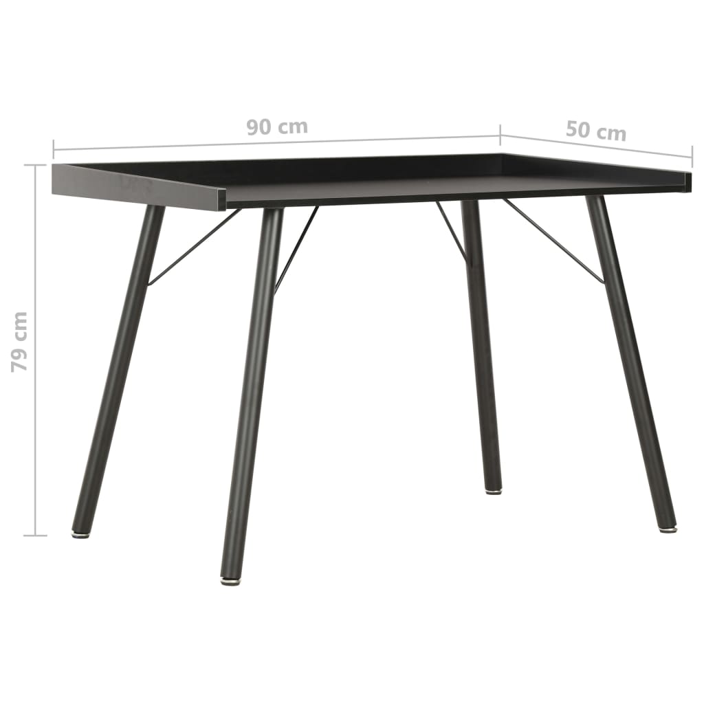 Bureau 90X50X79 Cm Zwart