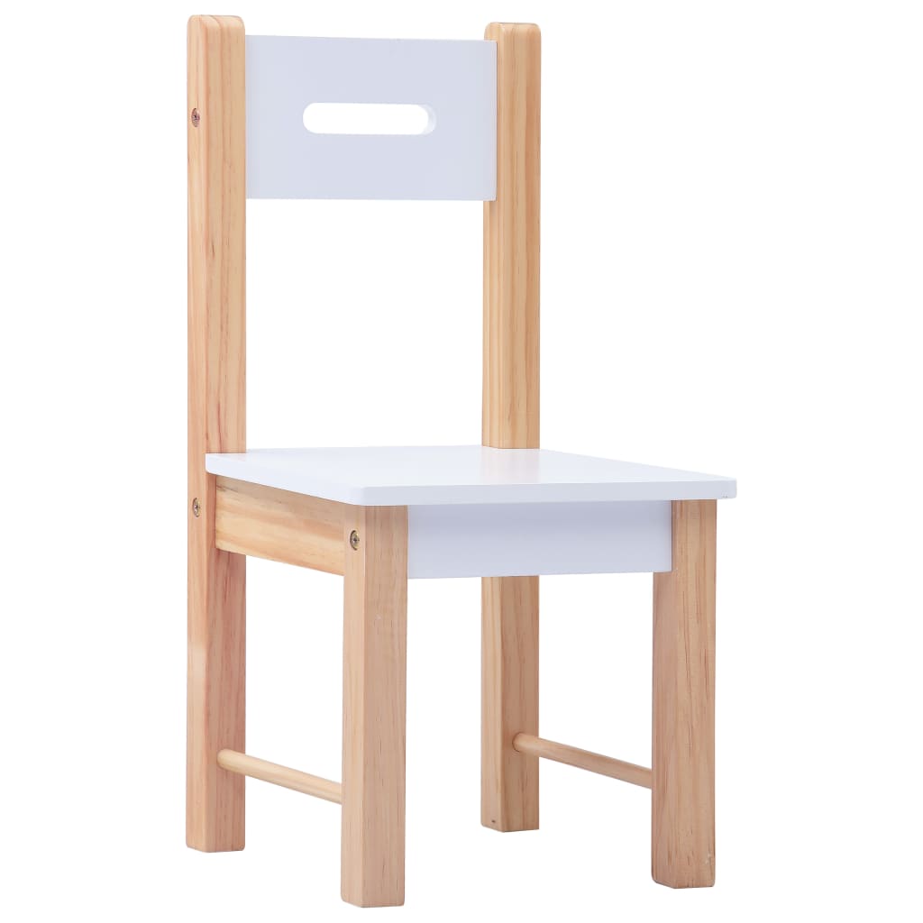 3-Delige Kindertafel- En Stoelenset Krijtbord Zwart En Wit
