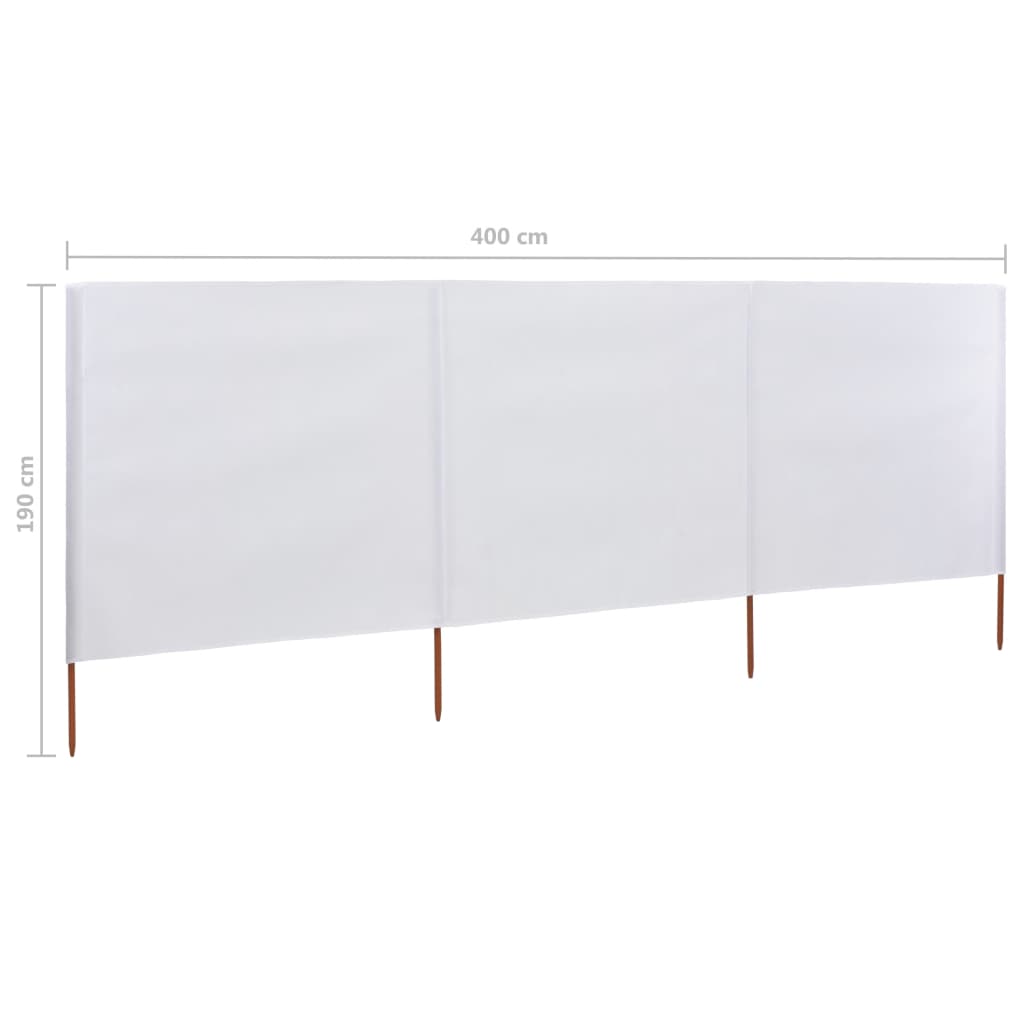 Windscherm 3-Panelen Stof 400 x 160 cm