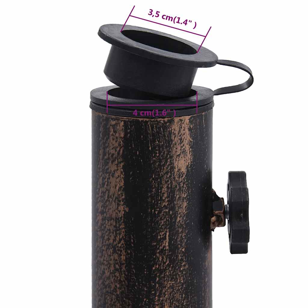 Parasolvoet 12 Kg 49 Cm Gietijzer Kleurig 49 x 49 x 33 cm Brons