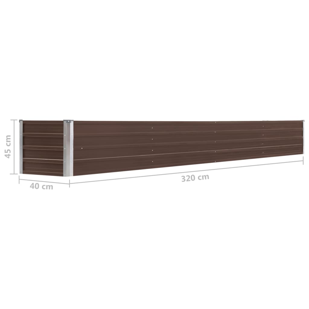 Plantenbak Verhoogd Gegalvaniseerd Staal 320 x 40 x 45 cm