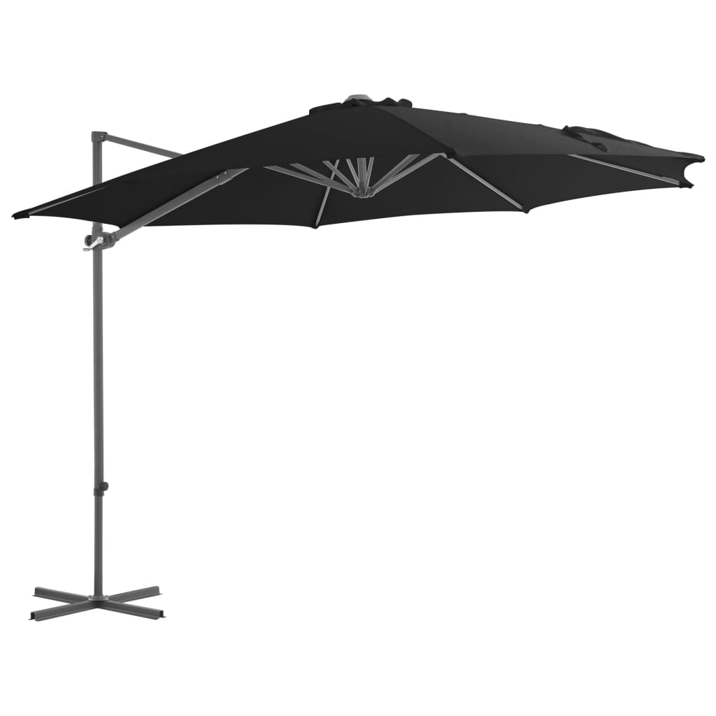 Arabella Parasol met LED-verlichting en stalen paal 300 cm antraciet Arabella Parasol met LED-verlichting en stalen paal 300 cm antraciet