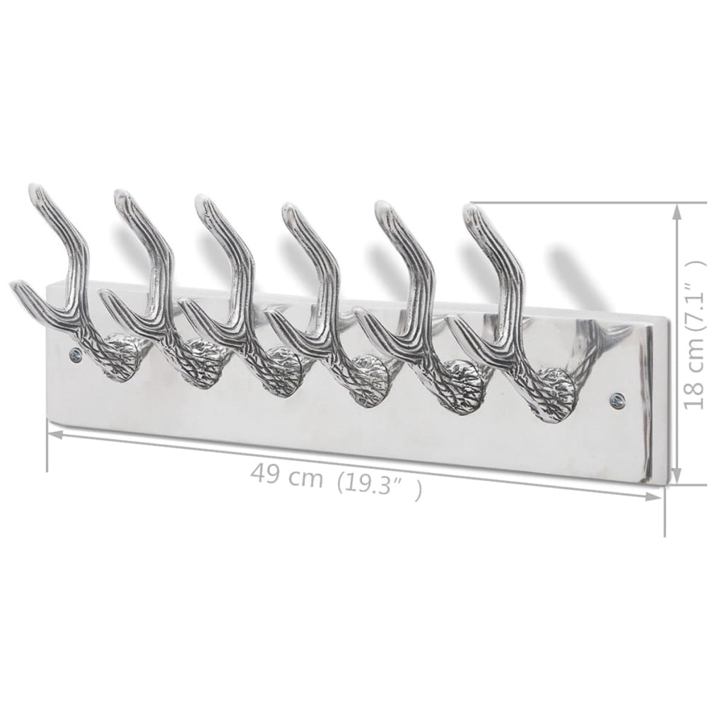 Kapstokken 4 St Aluminium Zilverkleurig