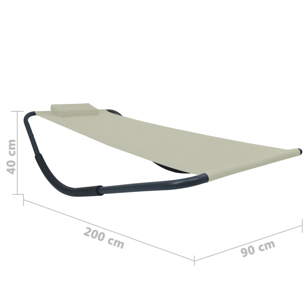 Tuinbed 200X90 Cm Staal crème