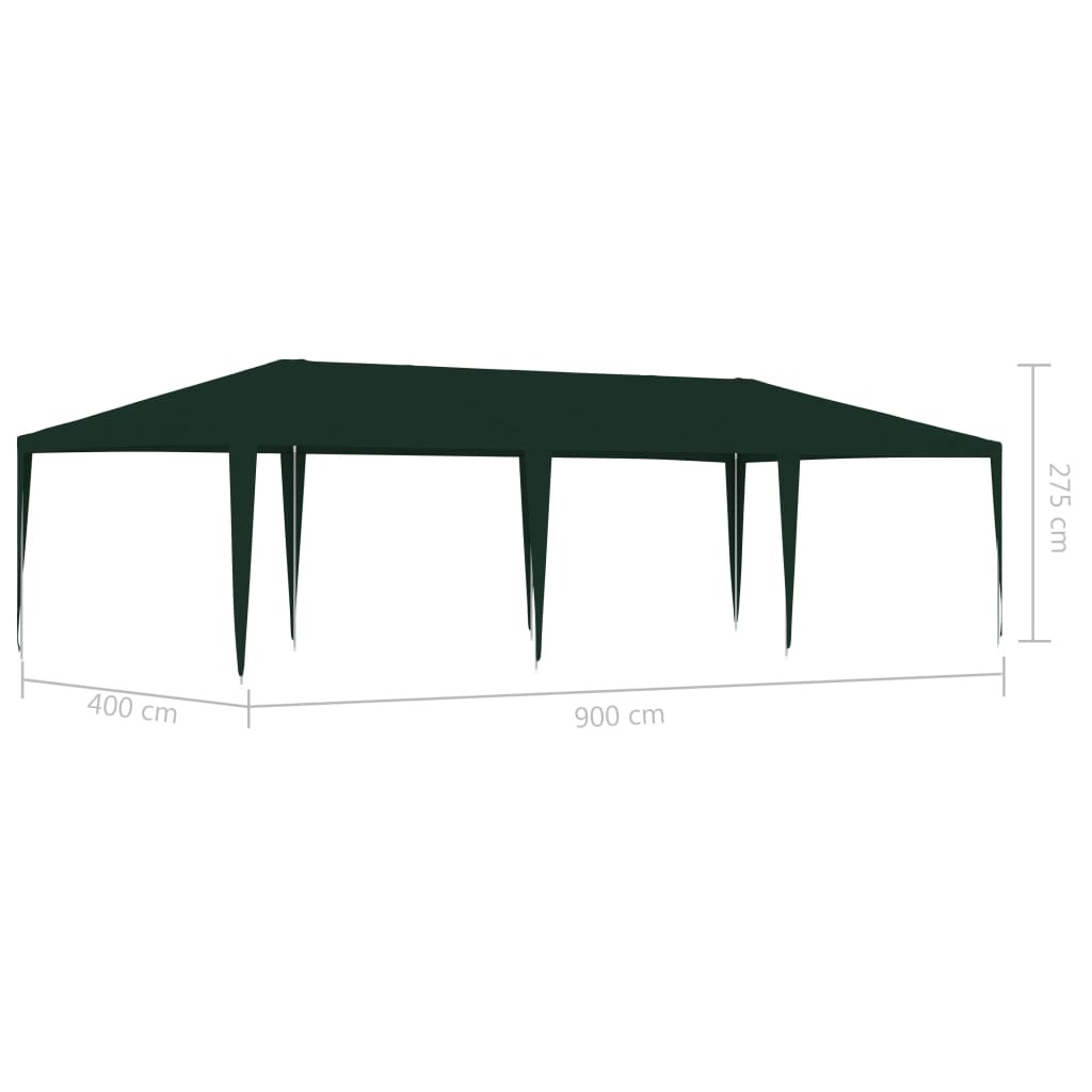 Partytent Professioneel 90 G/M² 4 x 9 m Groen