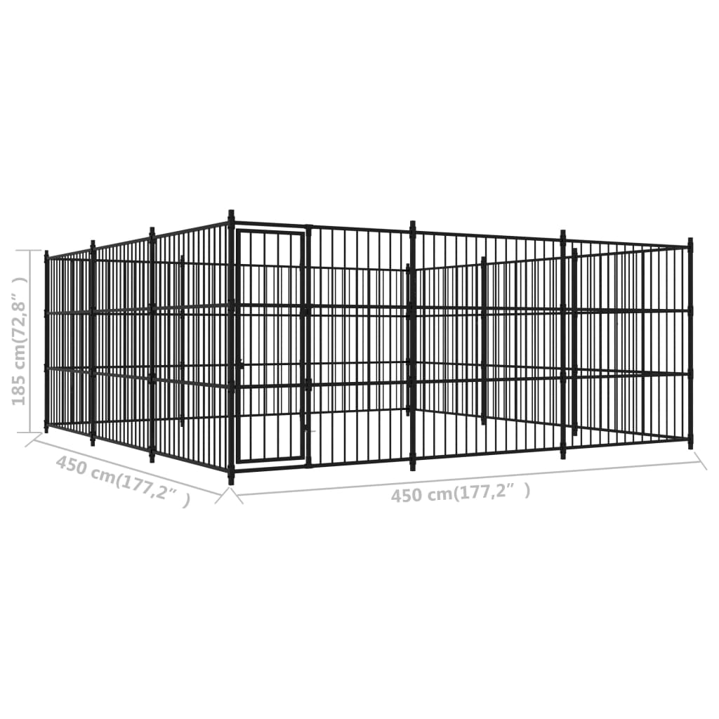 Hondenkennel Voor Buiten 450 x 450 x 185 cm