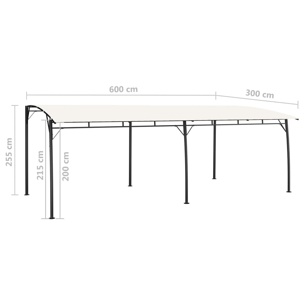 Zonneluifel 6X3X2,55 M Kleurig 6 x 3 x 2.55 m Crème
