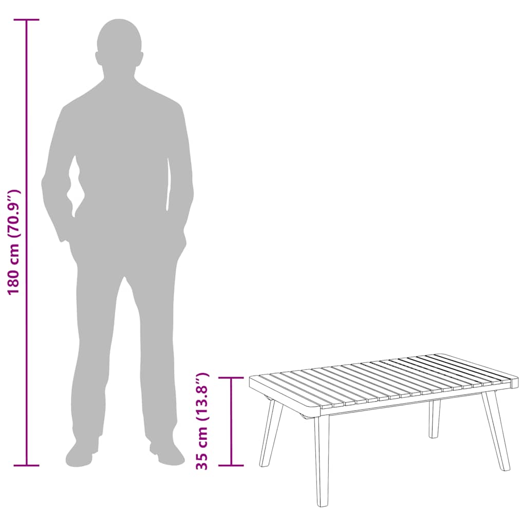 Tuintafel 90X55X35 Cm Massief Acaciahout 1