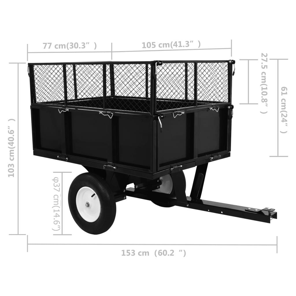 Kiepwagen Voor Zitmaaiers 300 Kg