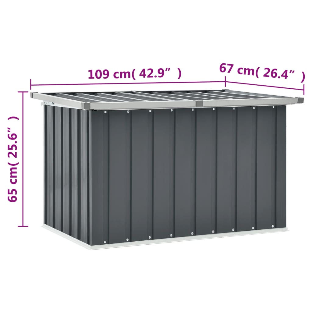 Tuinbox 109 x 67 x 65 cm Grijs