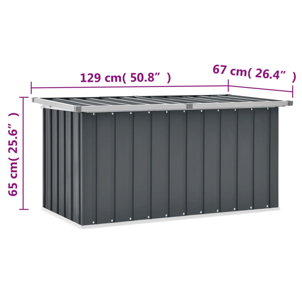 Tuinbox 129 x 67 x 65 cm Grijs