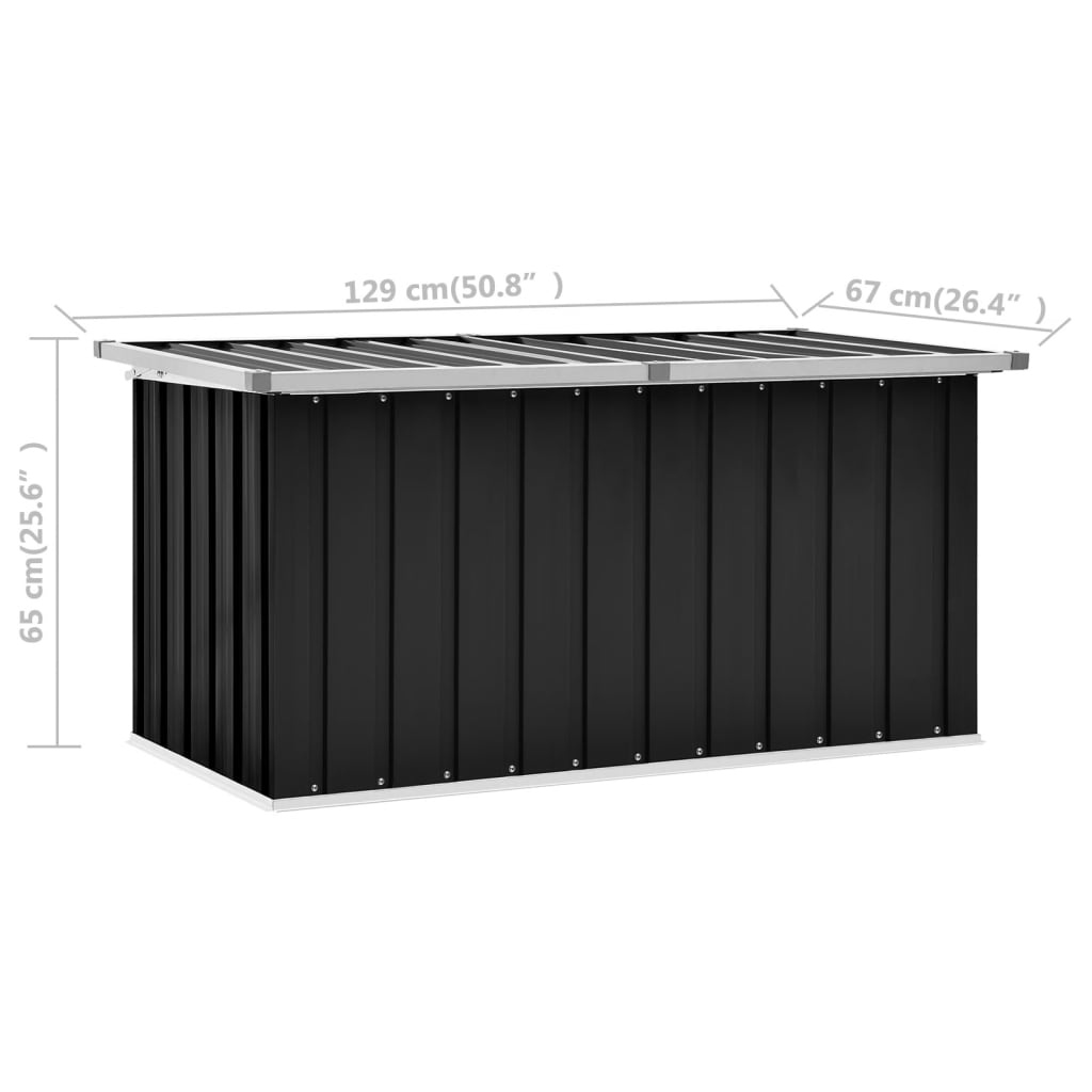 Tuinbox 129 x 67 x 65 cm Antraciet