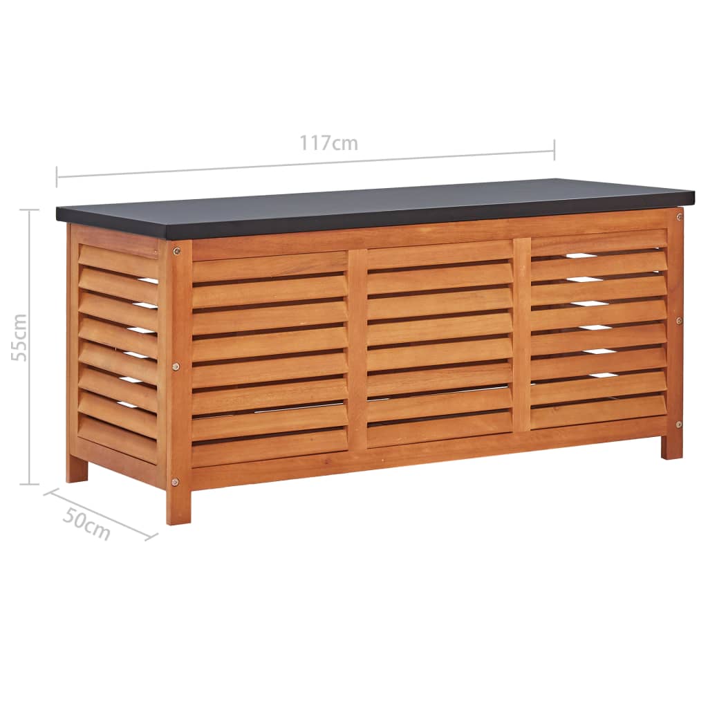 Tuinbox 117X50X55 Cm Massief Eucalyptushout 117 x 55 x 50 cm