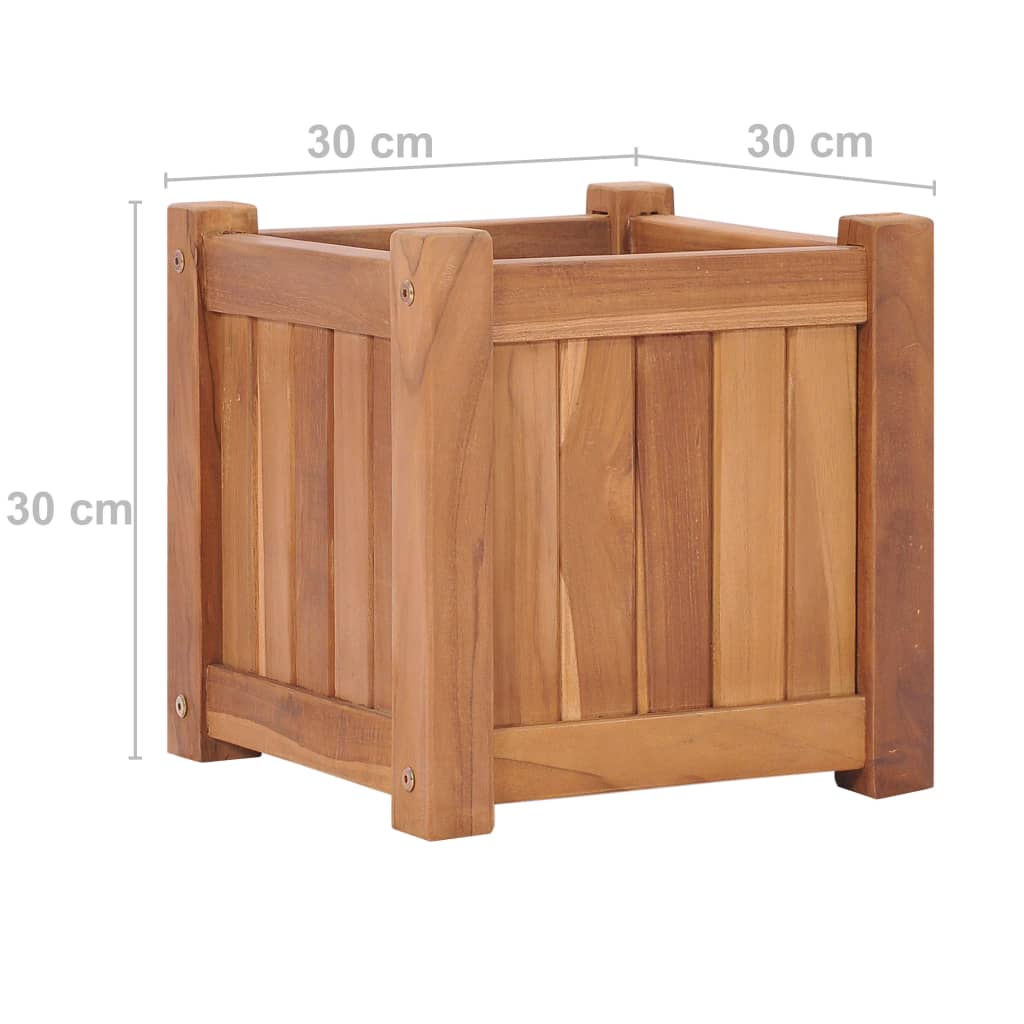 Plantenbak verhoogd 30x30x30 cm massief teakhout