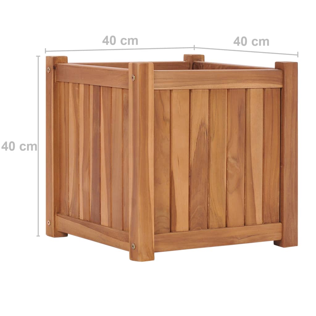 Plantenbak Verhoogd Massief Teakhout 40 x 40 x 40 cm