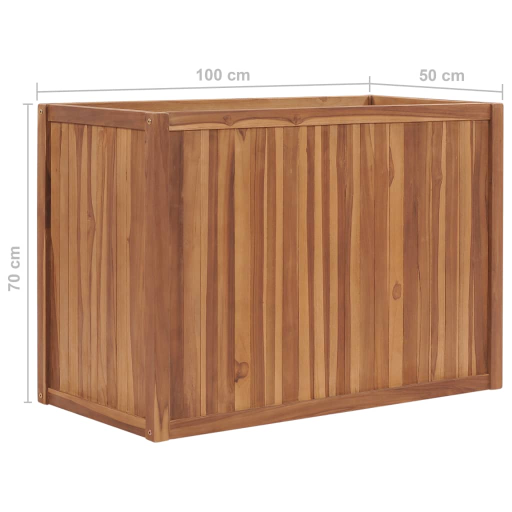 Plantenbak Verhoogd Massief Teakhout 100 x 50 x 70 cm