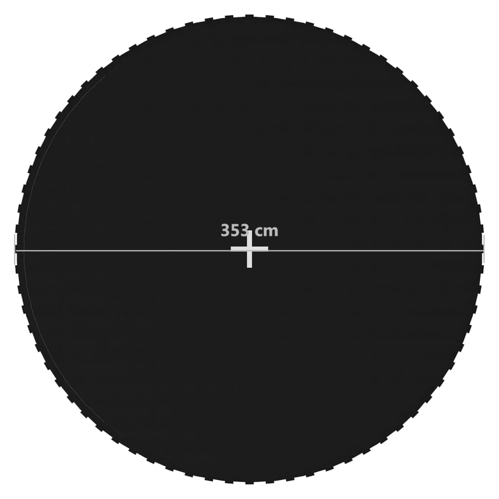 Springmat Voor 13 Feet/3,96 M Ronde Trampoline Stof Zwart 3.96 m