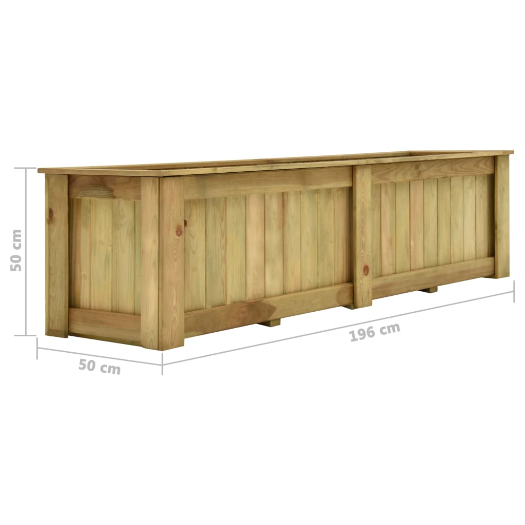 Plantenbak Verhoogd Geïmpregneerd Grenenhout 196 x 50 x 50 cm