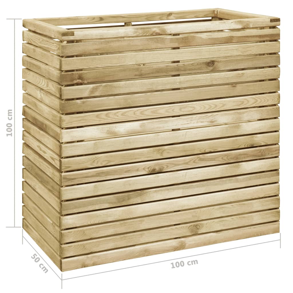 Plantenbak verhoogd 100x50x100 cm geïmpregneerd grenenhout