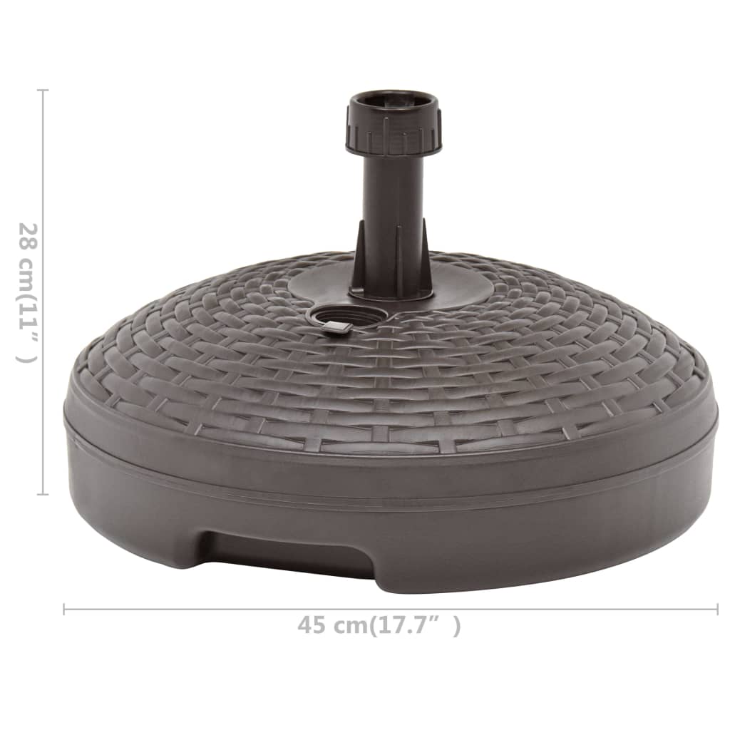 Parasolvoet Gevuld Met Zand/Water 20 L Kunststof Rattan Bruin