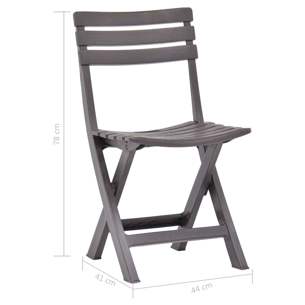 Tuinstoelen Inklapbaar Kunststof Mokka