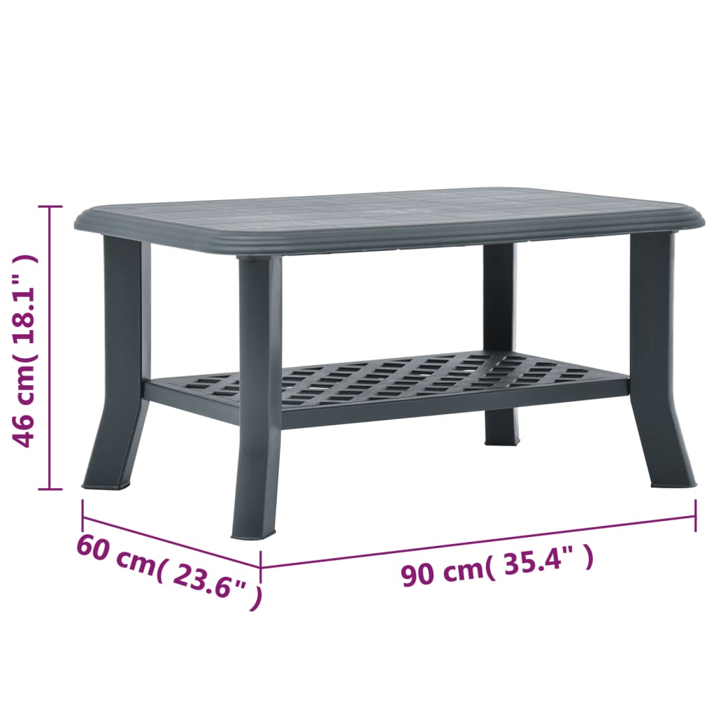 Salontafel 90X60X46 Cm Kunststof Groen