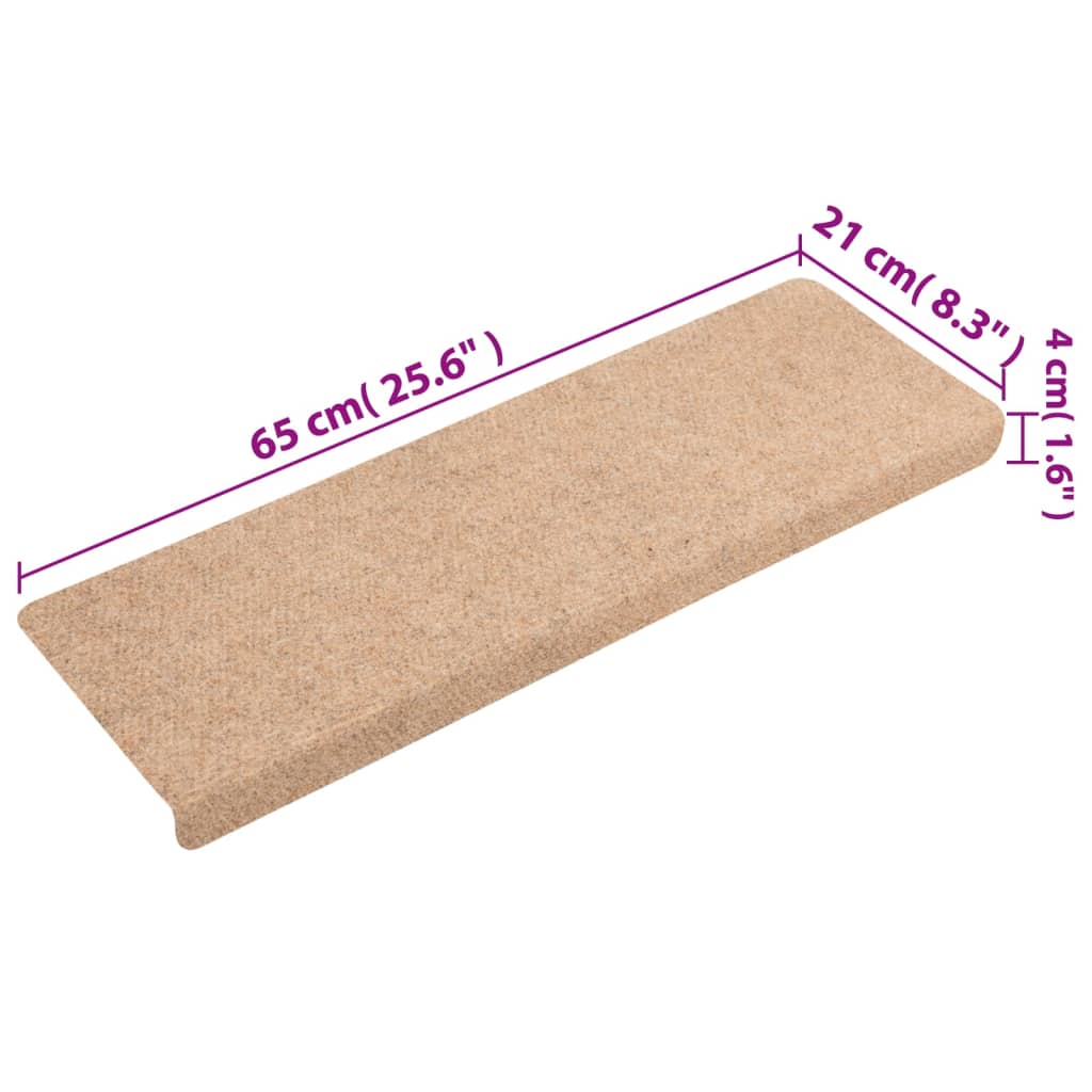 Trapmatten 65X21X4 Cm Naaldvilt 15 Bruin