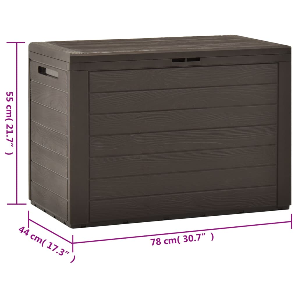 Tuinbox 78X44X55 Cm 190 l Bruin