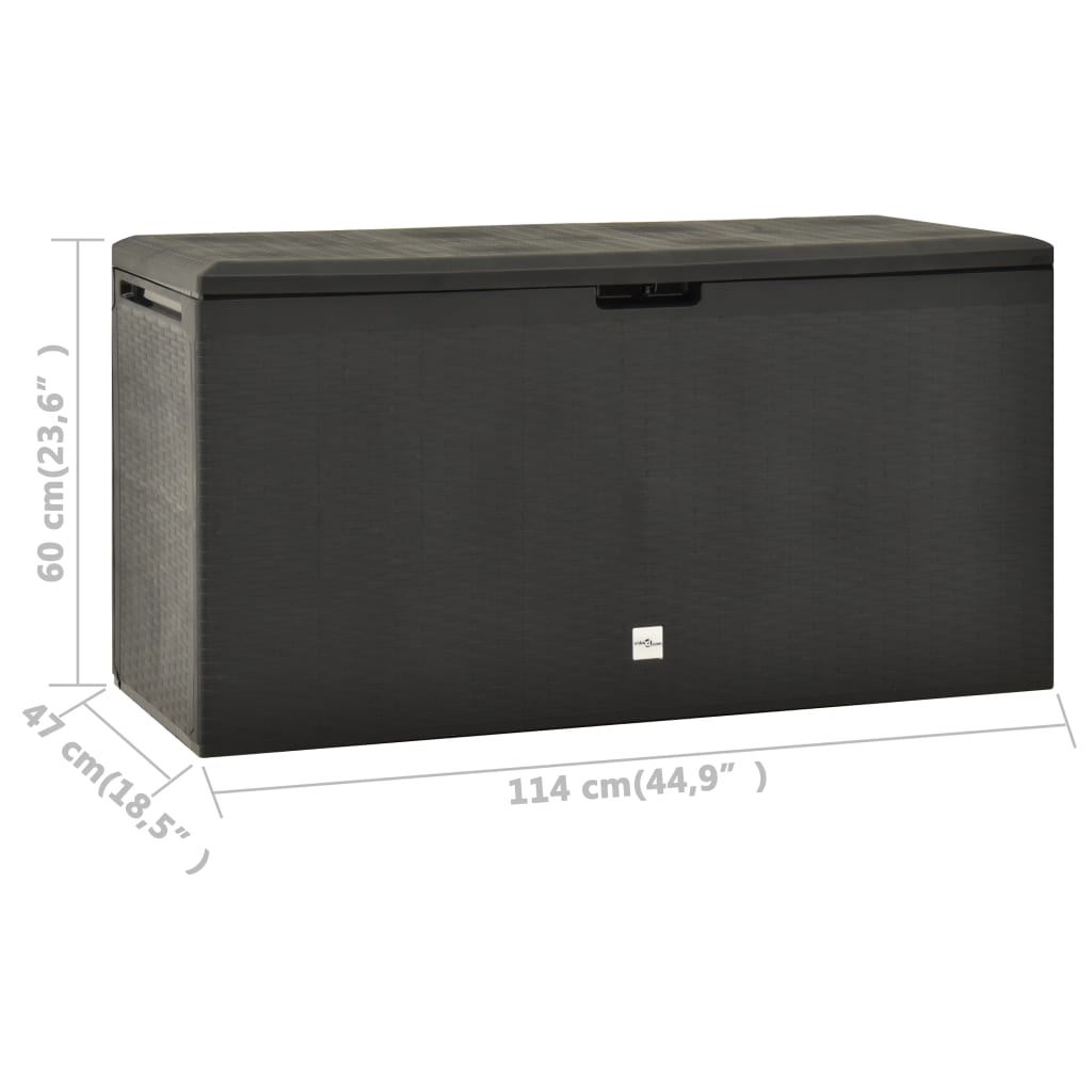 Tuinbox 114X47X60 Cm 290 l Antraciet