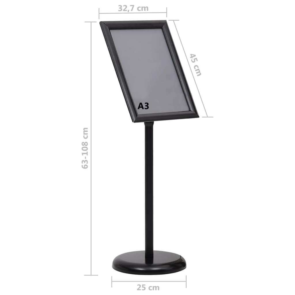 Posterstandaard Aluminiumlegering a3 Zwart