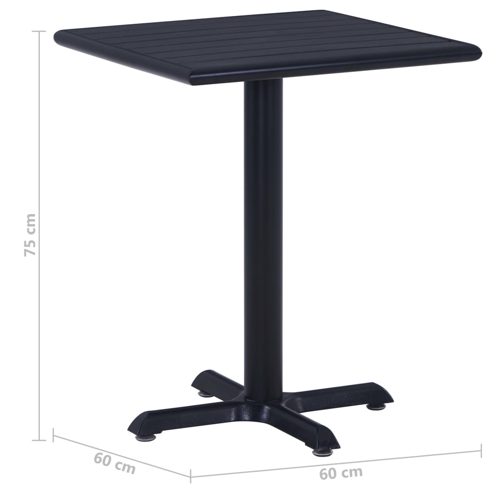 Tuintafel 60X60X75 Cm Zwart 1 60 x 60 x 75 cm