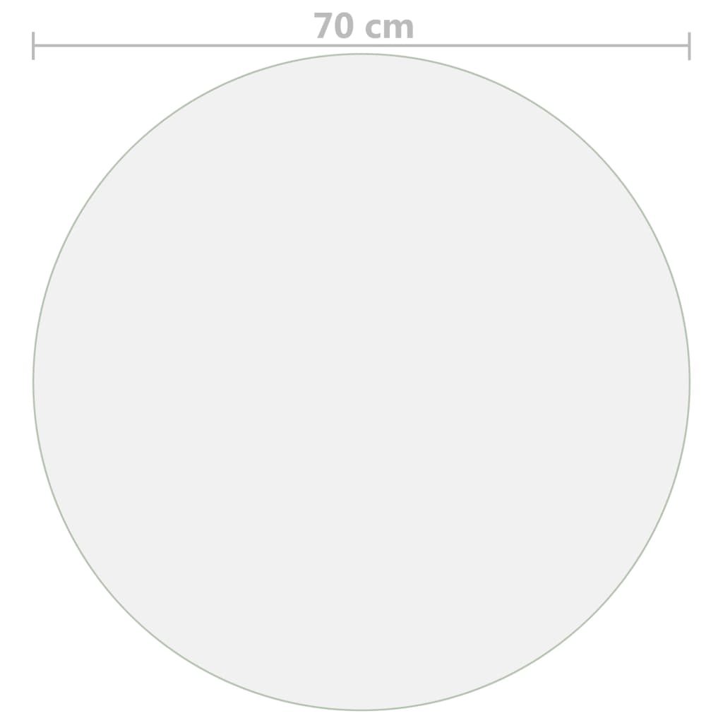 Tafelbeschermer Ø 2 Mm Pvc Transparant 70 cm Doorzichtig