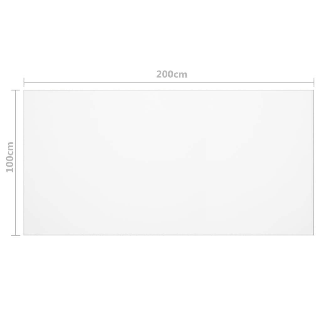 Tafelbeschermer 2 Mm Pvc 200 x 100 cm Mat