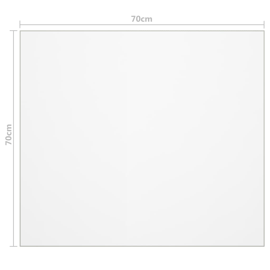 Tafelbeschermer 2 Mm Pvc Transparant 70 x 70 cm Doorzichtig