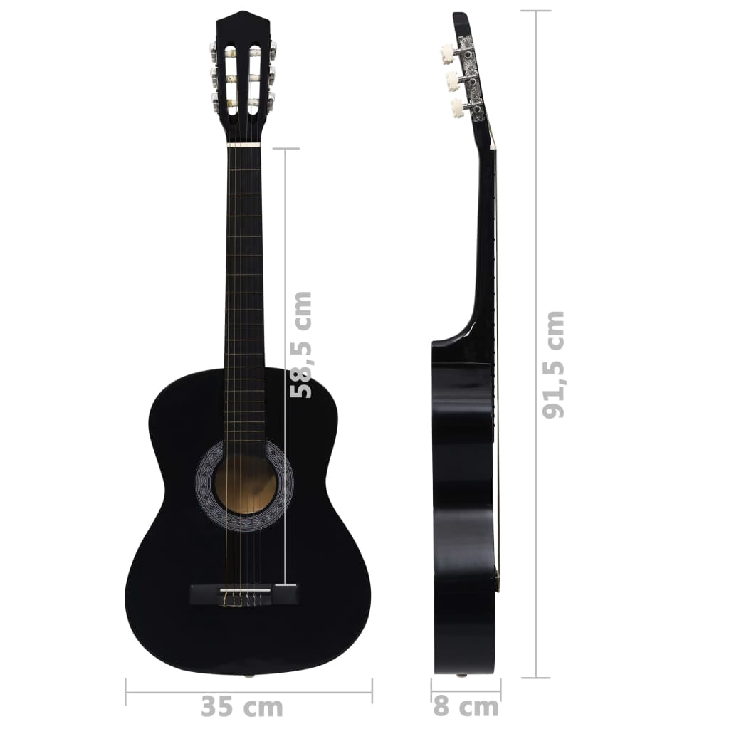 Gitaar Klassiek Beginner En Kinderen 3/4 36 Zwart