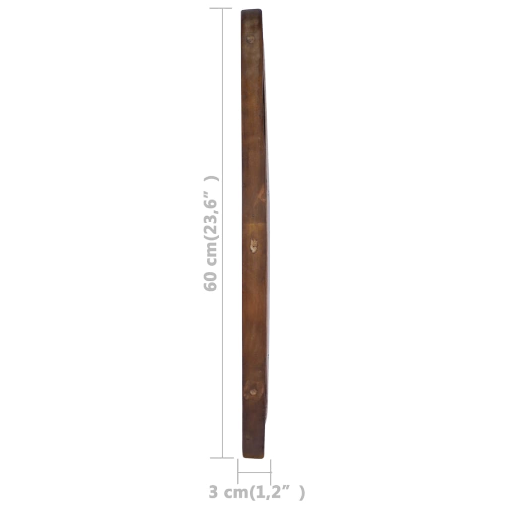 Wandspiegel Rond 60 Cm Teakhout Φ 60 cm
